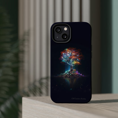 Introducing the "Vibrant Glow Tree" Cell Phone Case – Radiate Elegance with Nature's Brilliance -MagSafe Tough Cases