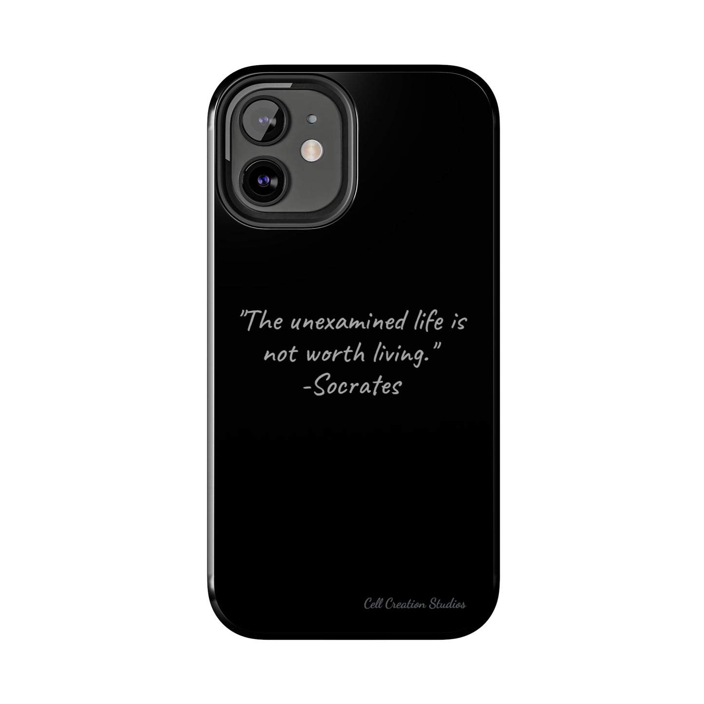 "Life's Examination" Socrates Quote Phone Case -Tough Phone Cases