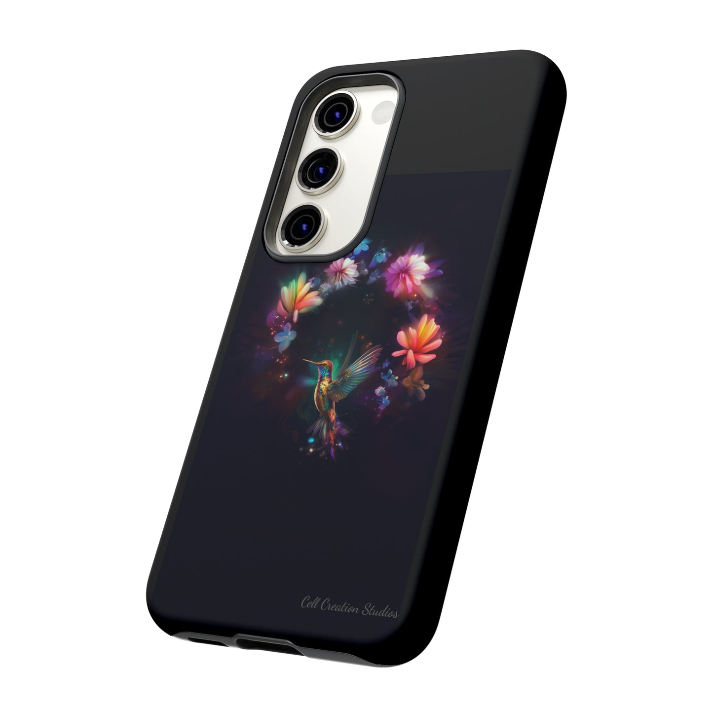 Introducing the "Floral Harmony Hummingbird" Cell Phone Case – Where Elegance Meets Nature -Tough Cases