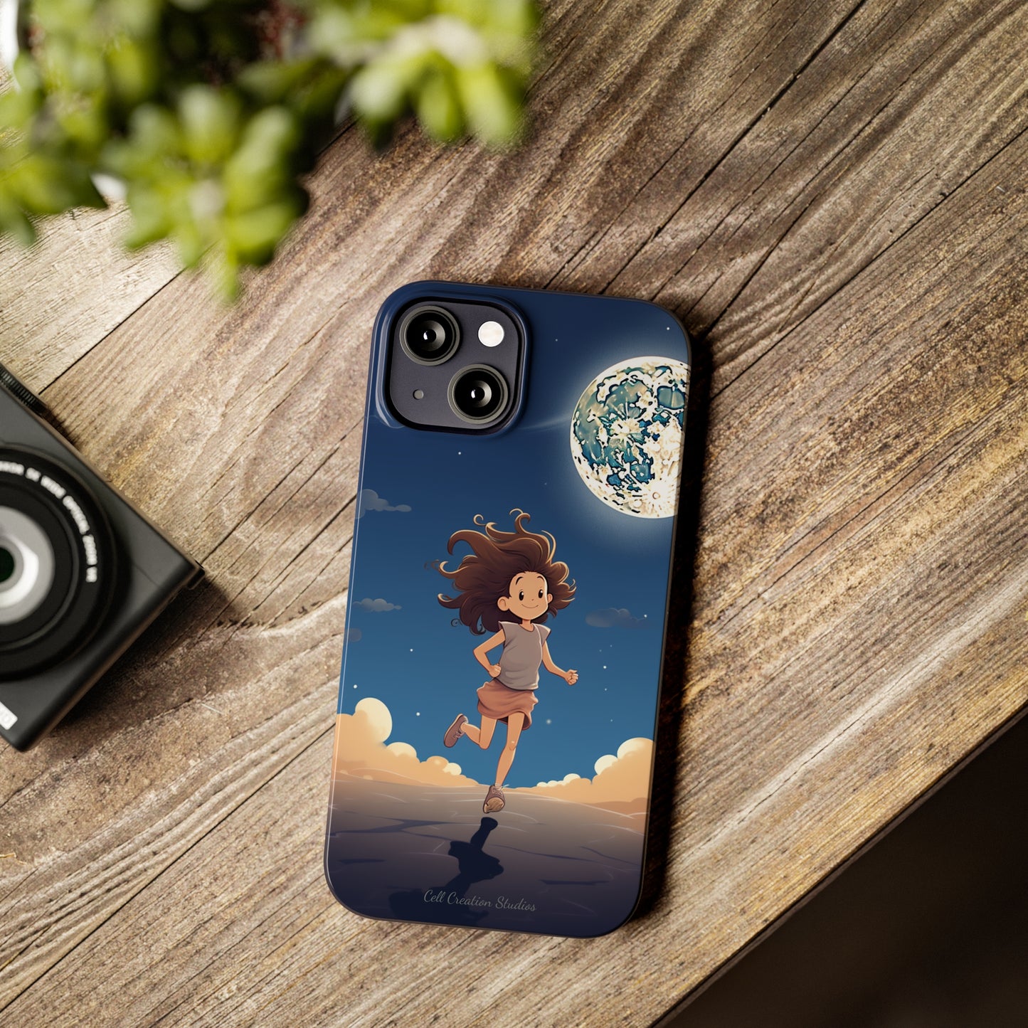 Introducing the "Moonlit Runner" Cell Phone Case – Embrace Adventure with a Captivating Moonlit Design -Slim Phone Cases