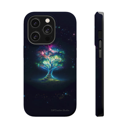 Introducing the "Holographic Tree of Life" Cell Phone Case – A Visionary Blend of Art and Technology -MagSafe Tough Cases