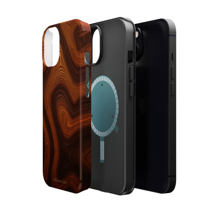 Introducing the "Natural Woodgrain" Cell Phone Case – Embrace Organic Beauty with Wood Pattern Design -MagSafe Tough Cases