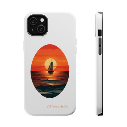 "Sailboat Sunset Serenity" -MagSafe Tough iPhone Cases