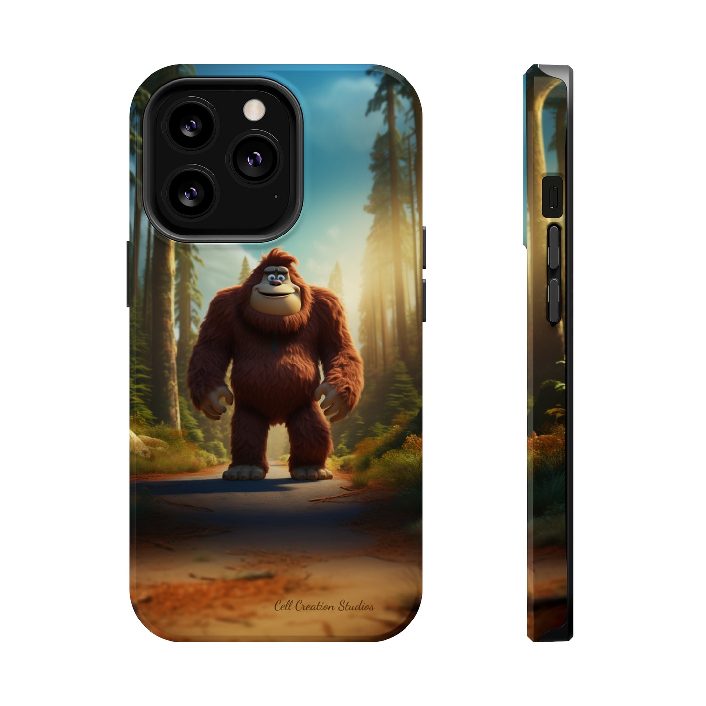 The "Trail Trekker" Bigfoot Cartoon Phone Case -MagSafe Tough Cases