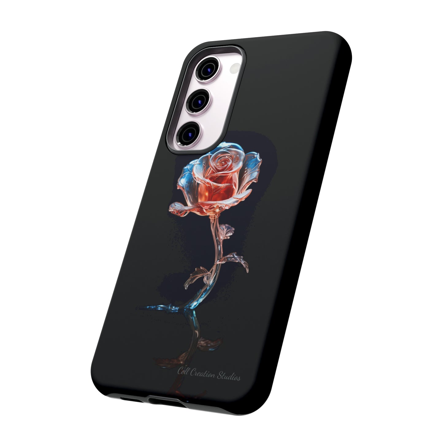 The "Glass Rose Elegance" Phone Case-Tough Cases