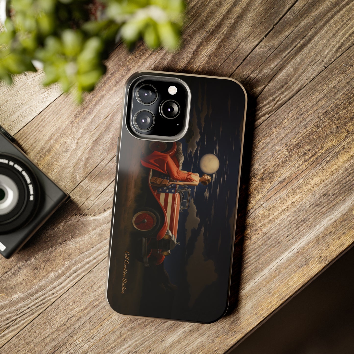 Introducing the "Desert Dreamer - 1920s Americana" Cell Phone Case – Embrace Nostalgic Elegance with Vintage Desert Charm -Tough Phone Cases