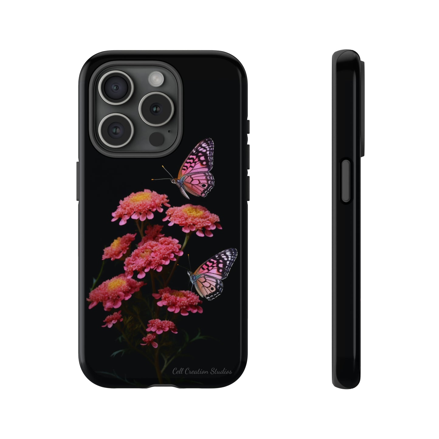 "Achillea Desert Eve Deep Rose & Butterfly" Phone Case -Tough Cases