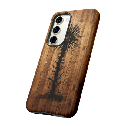 "Desert Plant on Wood Themed Phone Case: Embrace Nature's Beauty" -Tough Cases