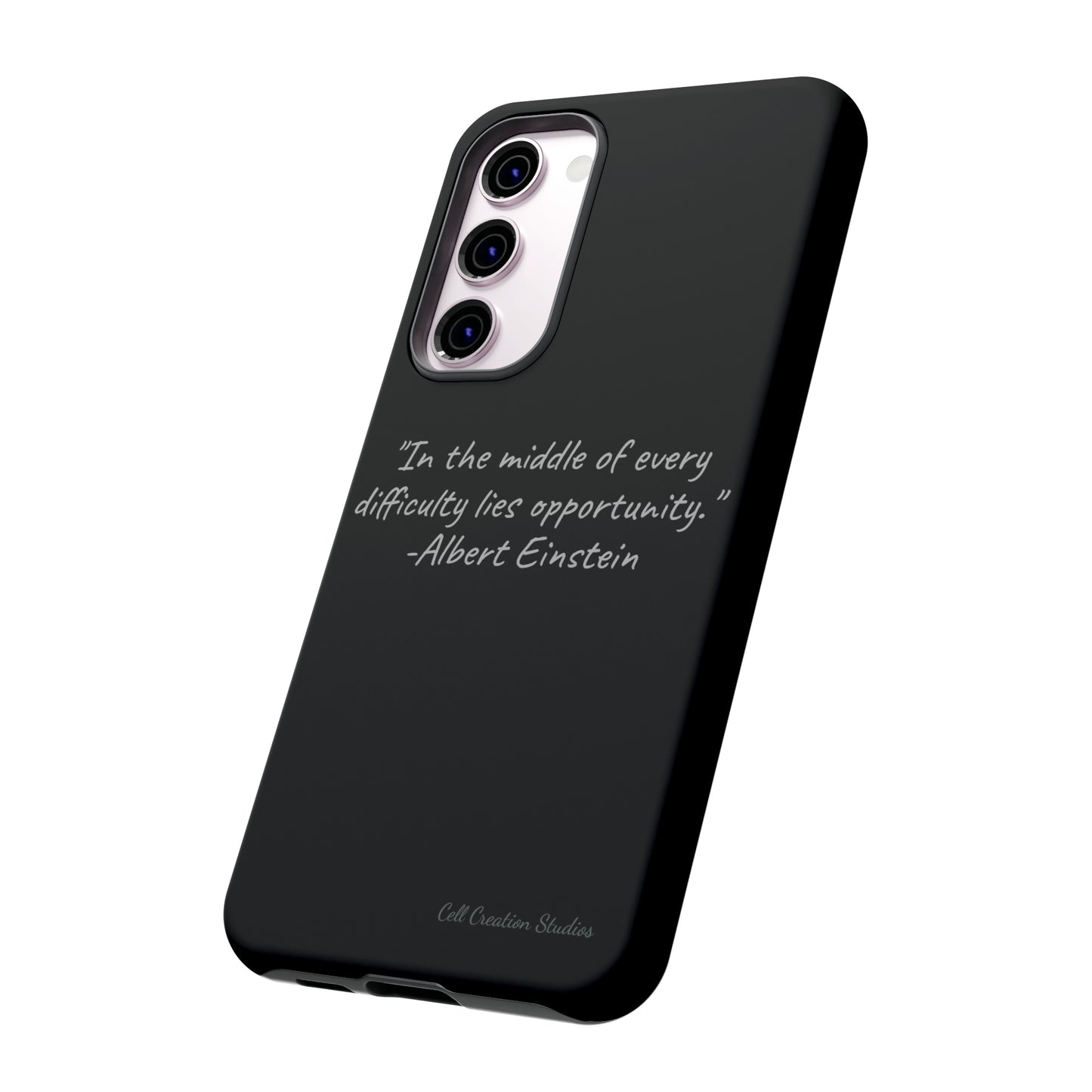 The "Opportunity Amid Difficulty" Albert Einstein Quote Phone Case -Tough Cases