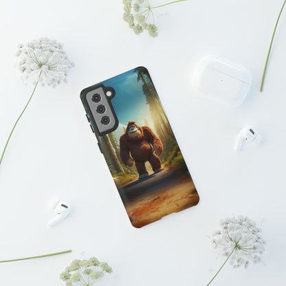 The "Trail Trekker" Bigfoot Cartoon Phone Case -Tough Cases