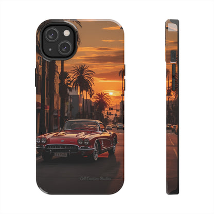 "Sunset Boulevard Classic Red Car" Cell Phone Case -Tough Phone Cases