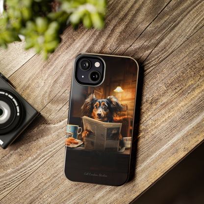 Introducing the "Pup's Perusal" Cell Phone Case – Unleash Heartwarming Humor -Tough Phone Cases