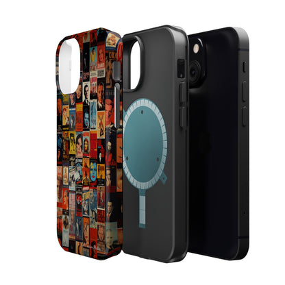 Introducing the "Vintage Movie Poster Collage" Cell Phone Case – Timeless Hollywood Charm -MagSafe Tough Cases