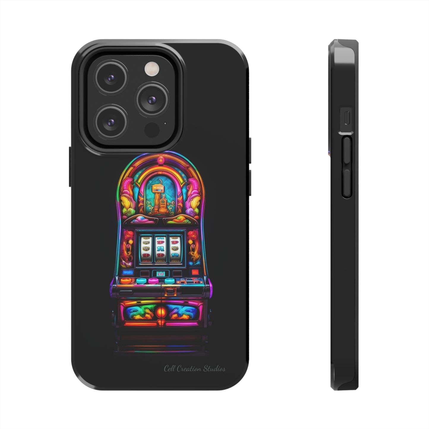 Introducing the "Vibrant Slot Frenzy" Cell Phone Case – Experience the Thrill of Colors and Luck -Tough Phone Cases