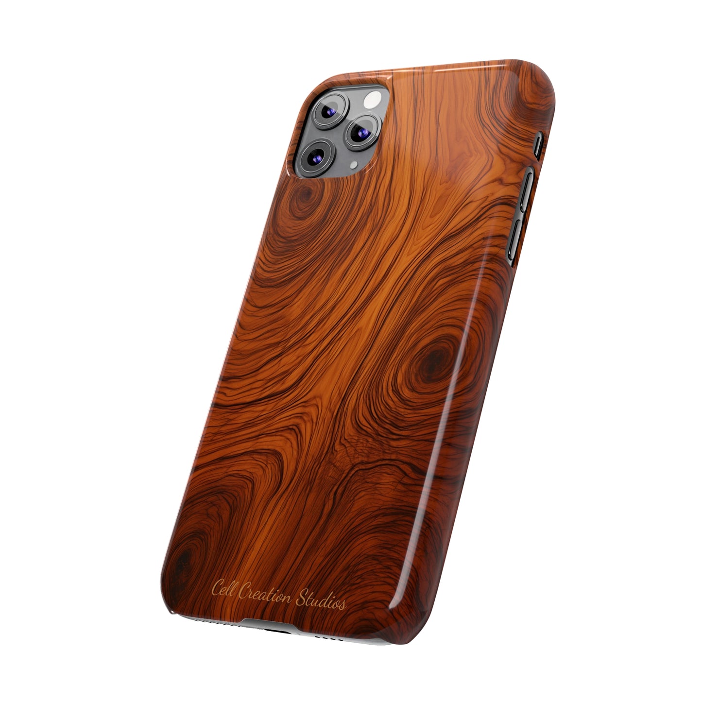 Introducing the "Natural Woodgrain" Cell Phone Case – Embrace Organic Beauty with Wood Pattern Design -Slim Phone Cases