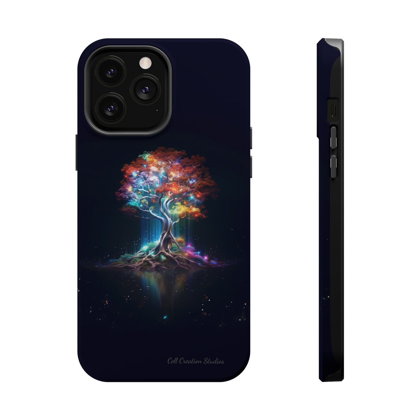 Introducing the "Vibrant Glow Tree" Cell Phone Case – Radiate Elegance with Nature's Brilliance -MagSafe Tough Cases