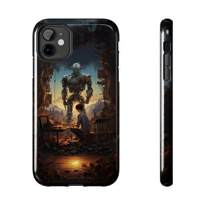 Introducing the "Mechanical Bond" Cell Phone Case – Witness a Captivating Moment of Giant Robot and Boy -Tough Phone Cases