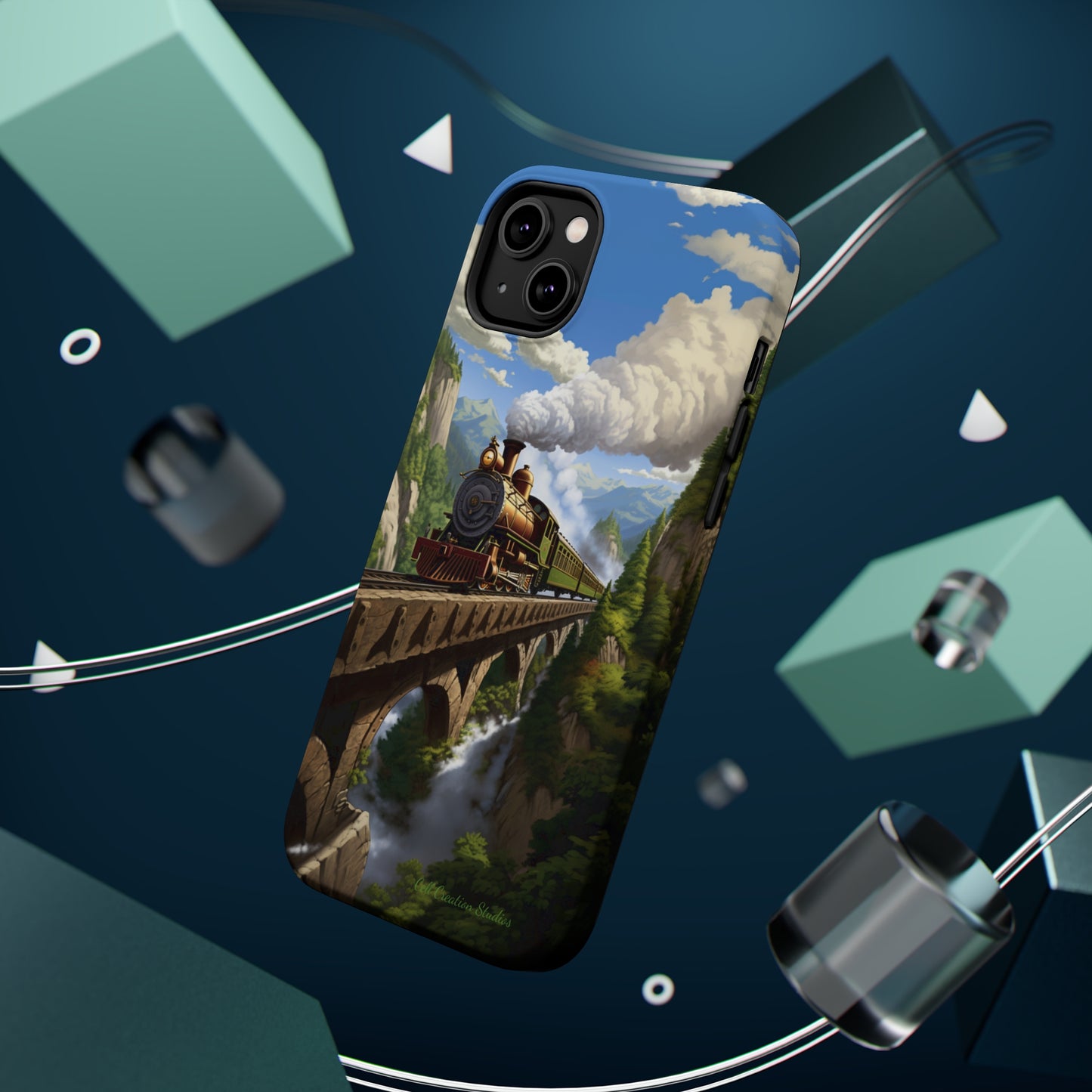 The "Scenic Mountain Train" Phone Case -MagSafe Tough Cases