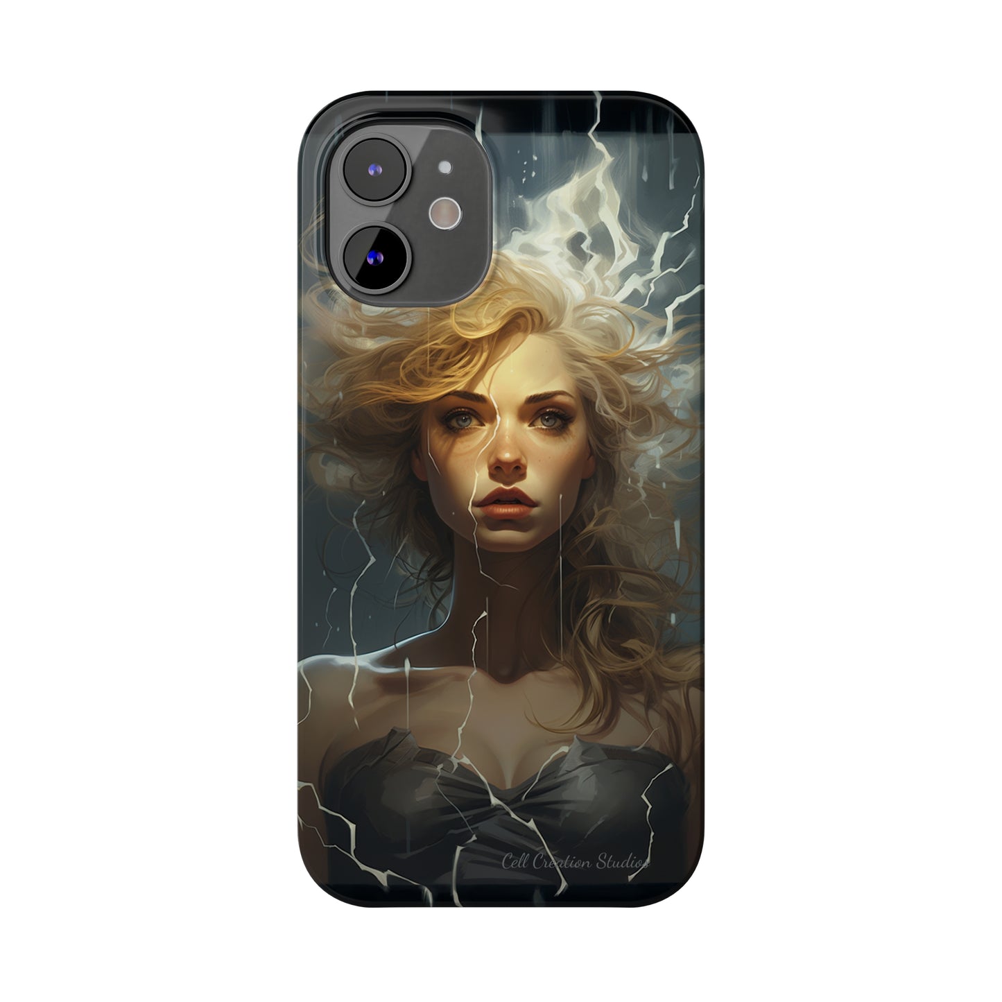 Introducing the "Electrifying Beauty" Cell Phone Case – Sparks of Style and Power -Slim Phone Cases