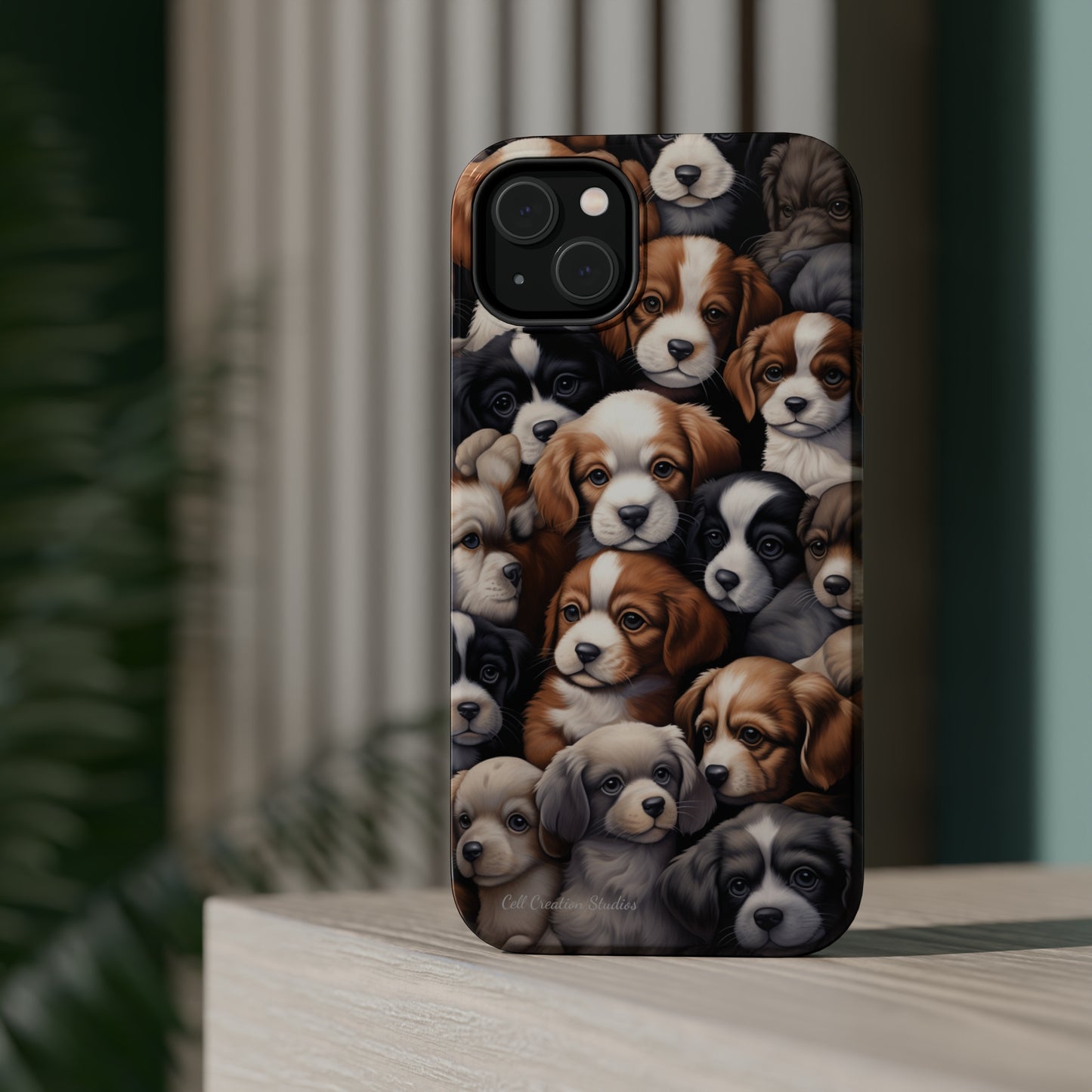 "Puppy Pile" Cuddles Phone Case -MagSafe Tough Cases