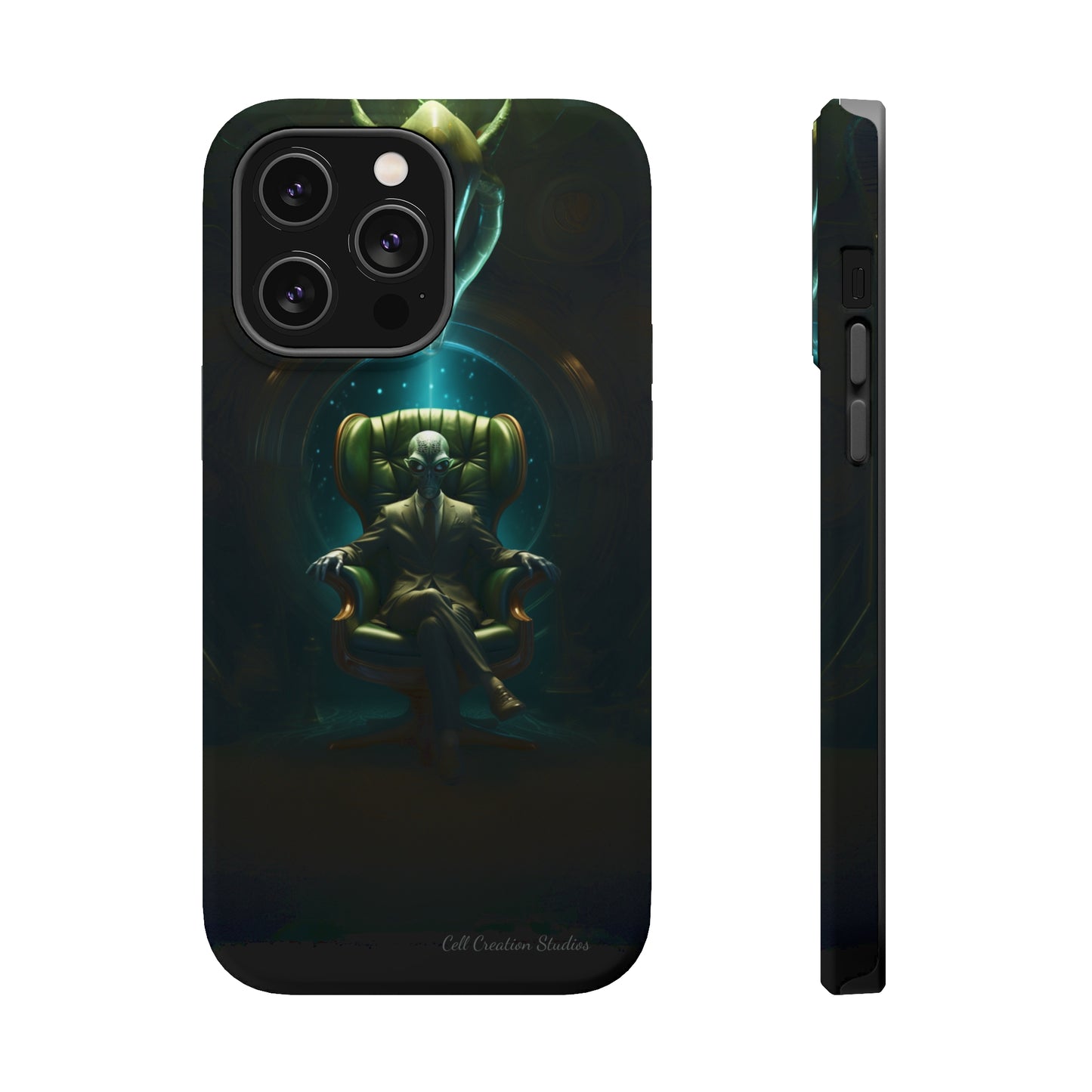 Introducing the "Galactic Advisor" Cell Phone Case - Embrace Alien Wisdom -MagSafe Tough Cases