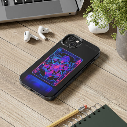 Introducing the "Neon Ace of Hearts" Cell Phone Case – Elevate Your Style with a Dazzling Card -Tough Phone Cases