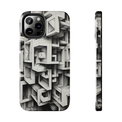 The "Geometric Right Angles" Cell Phone Case -Experience Sleek Simplicity-Tough Phone Cases