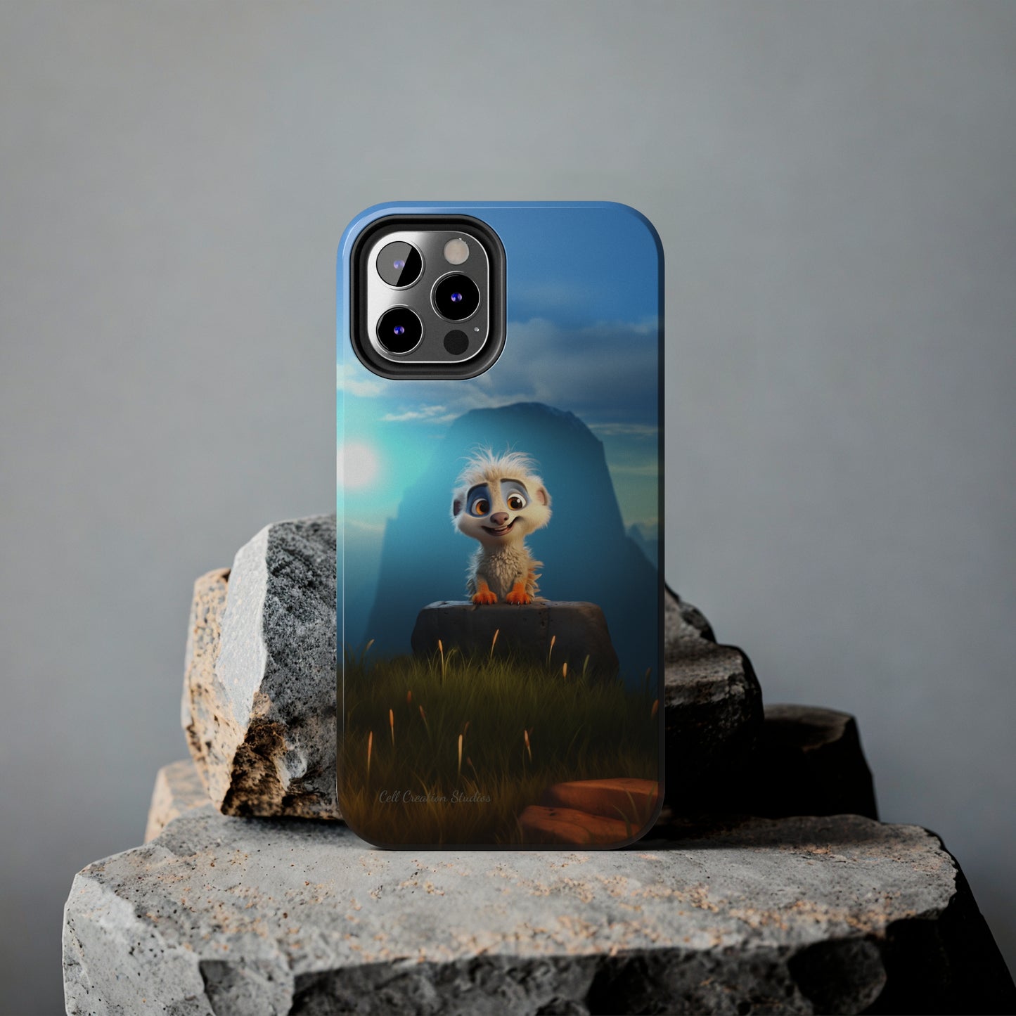 Introducing the "Mountain Explorer Buddy" Cell Phone Case – Embark on Adventures with an Animated Cute Animal -Tough Phone Cases