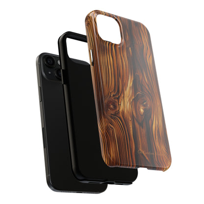 "Wood Grain Elegance" -Tough iPhone Cases