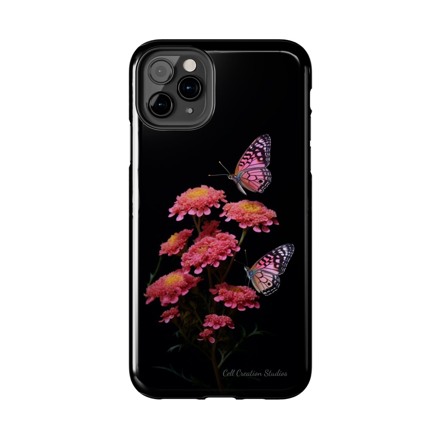 "Achillea Desert Eve Deep Rose & Butterfly" Phone Case -Tough Phone Cases