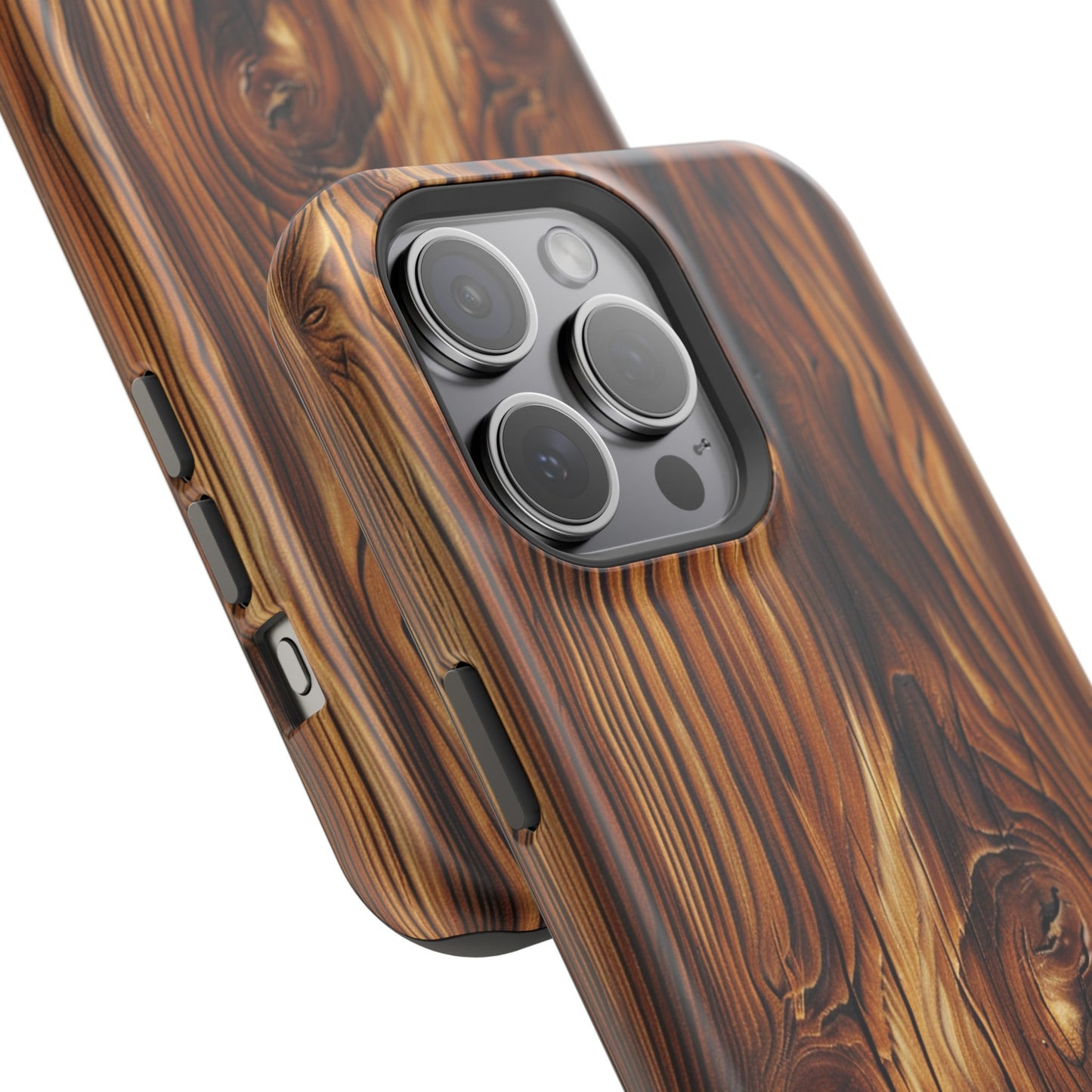 "Wood Grain Elegance" -MagSafe Tough iPhone Cases