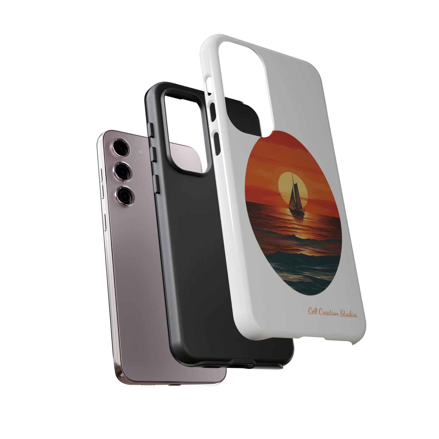 "Sailboat Sunset Serenity" -Tough Samsung Cases