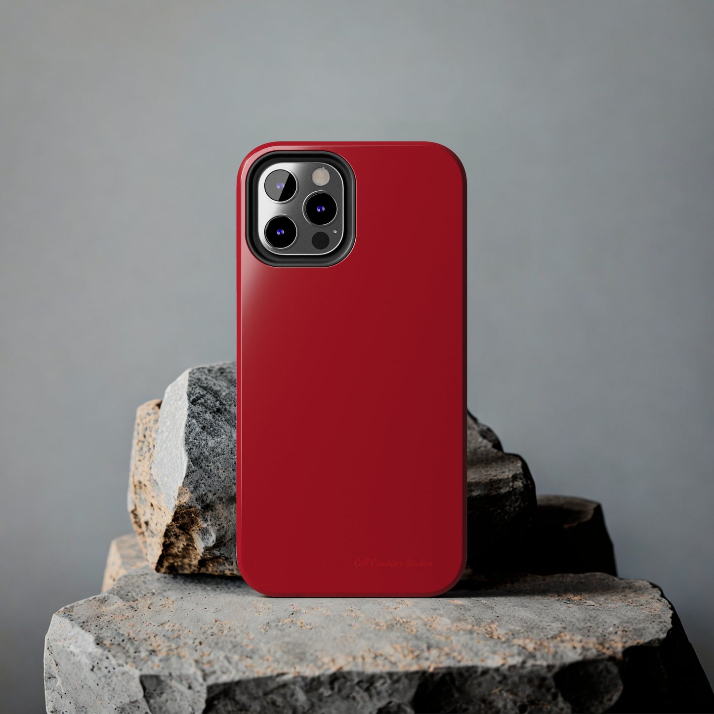 "Bold Crimson Shield" -Tough iPhone Cases