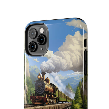 The "Scenic Mountain Train" Phone Case -Tough Phone Cases