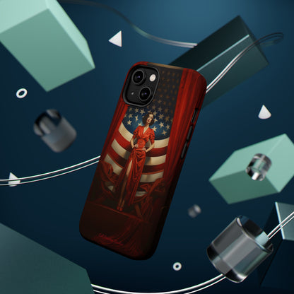 Introducing the "Vintage Glamour" Cell Phone Case – Step into 1920s Elegance with a Patriotic Twist! -MagSafe Tough Cases