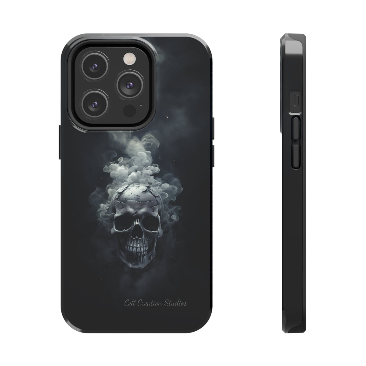 "Ethereal Skull Noir" -Tough iPhone Cases