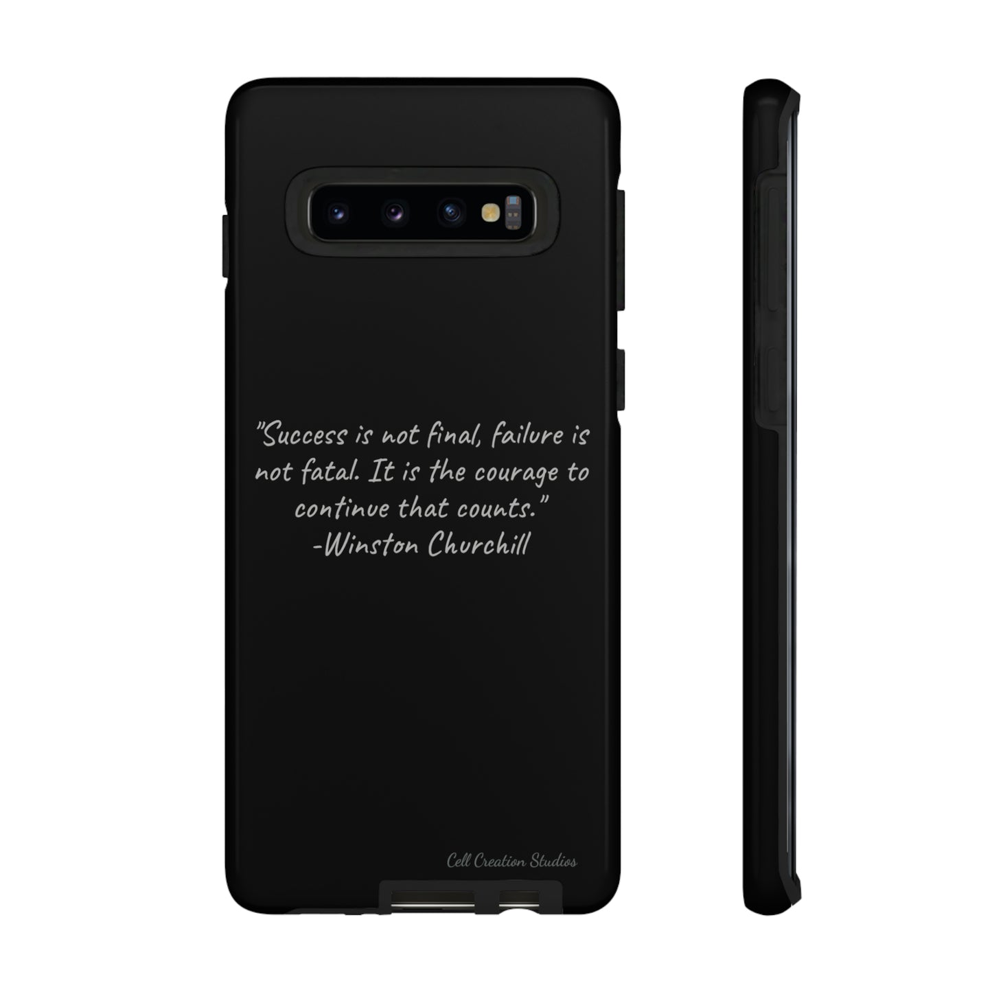 "Continual Courage" Winston Churchill Quote Phone Case -Tough Cases