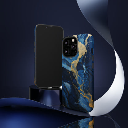 "Azure Elegance Marble" -Tough iPhone Cases