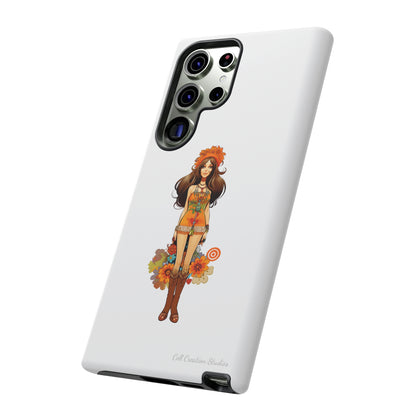 Introducing the "Groovy Hippie Chick" Cell Phone Case – Peace, Love, and Retro Style -Tough Cases