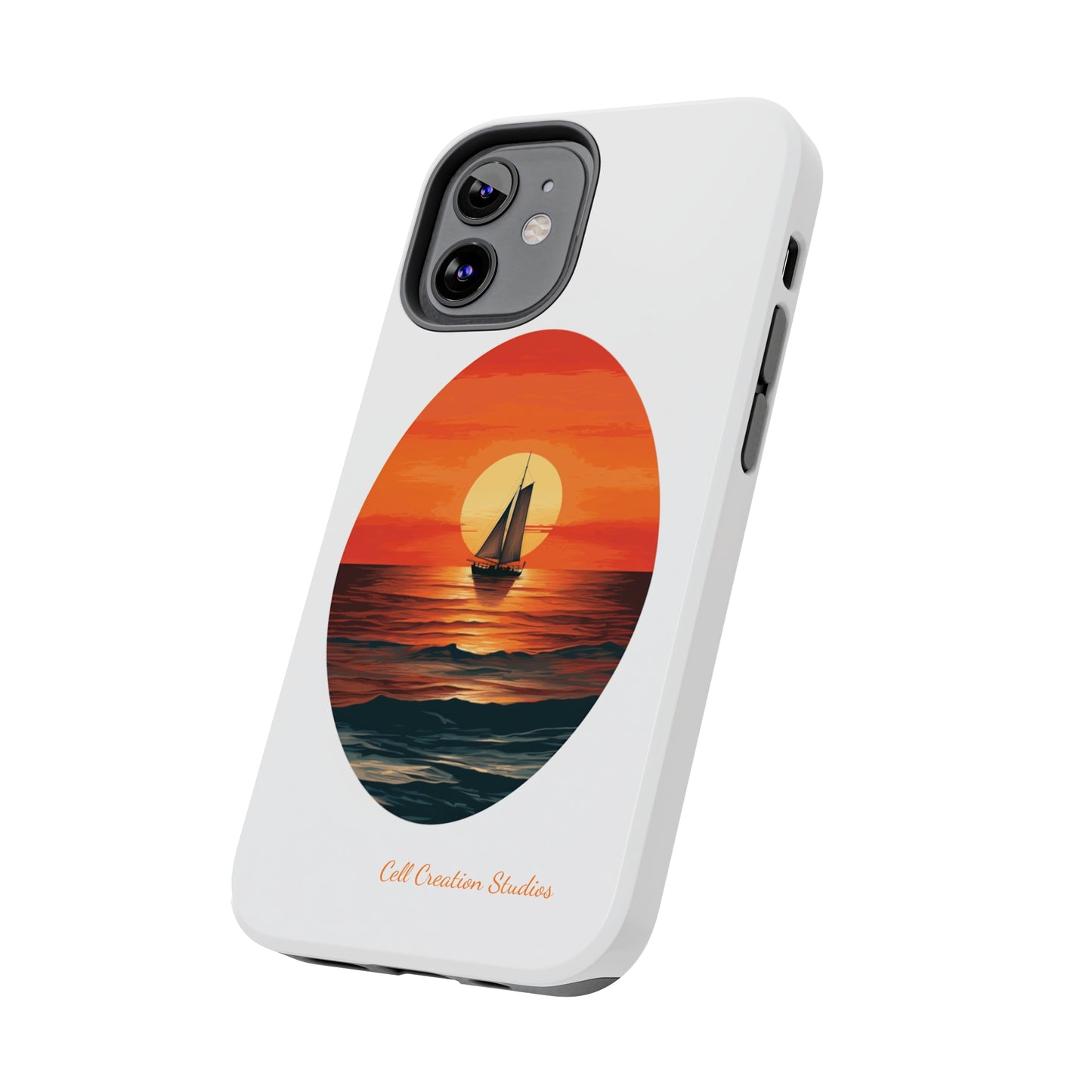 "Sailboat Sunset Serenity" -Tough iPhone Cases