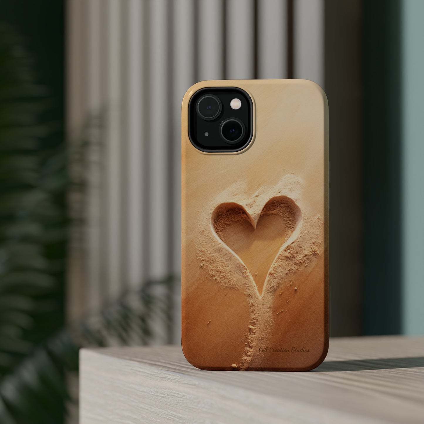 "Eternal Love: Sand Heart" Cell Phone Case -MagSafe Tough Cases