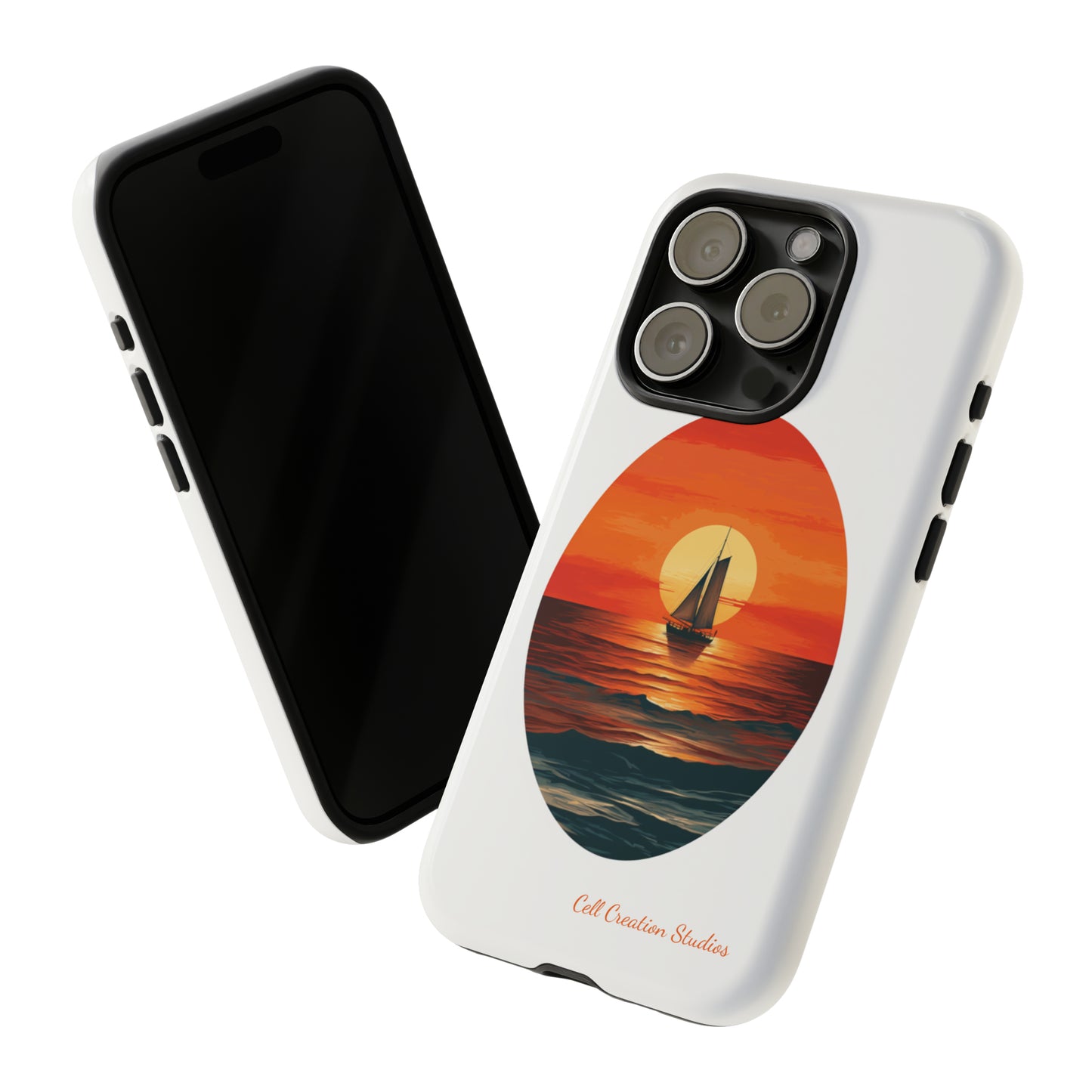 "Sailboat Sunset Serenity" -Tough iPhone Cases