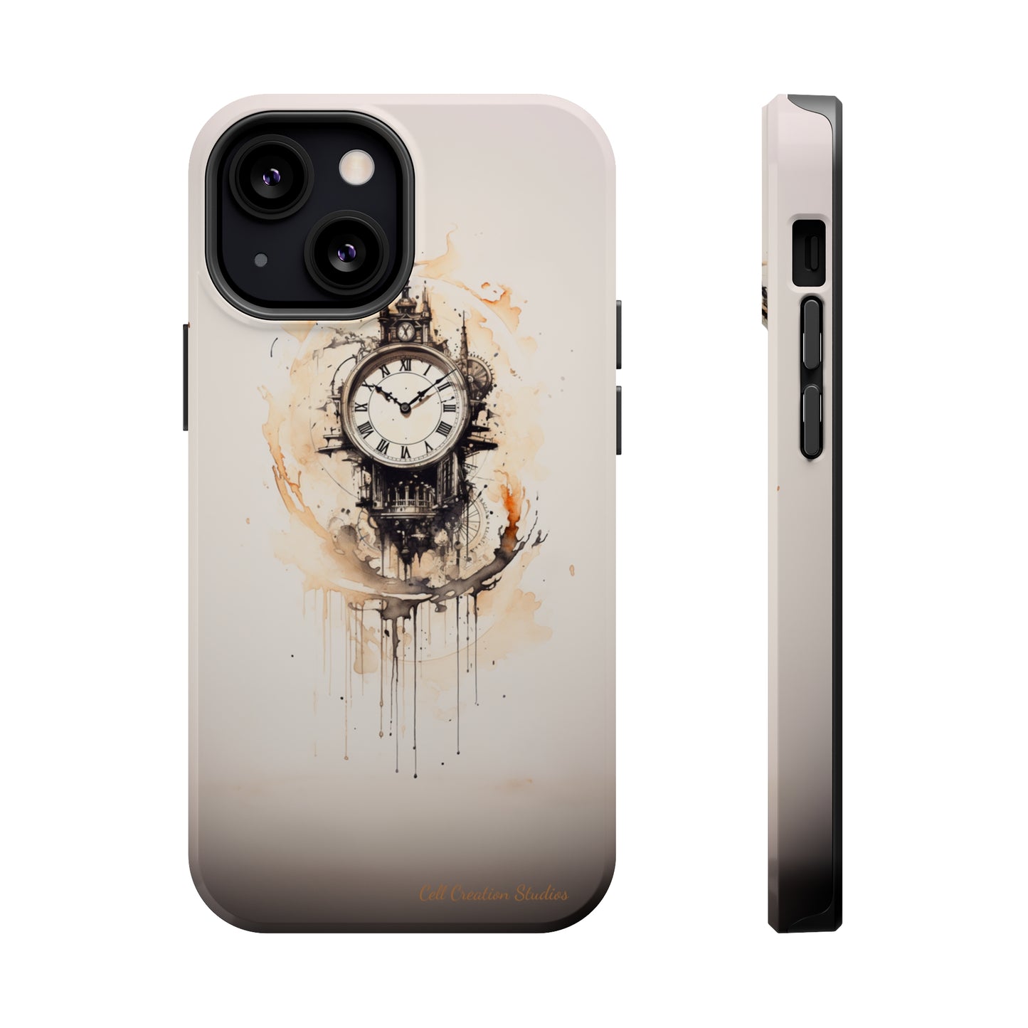 Introducing the "Elegant Clockwork" Cell Phone Case – Embrace Timekeeping with Style and Grace -MagSafe Tough Cases