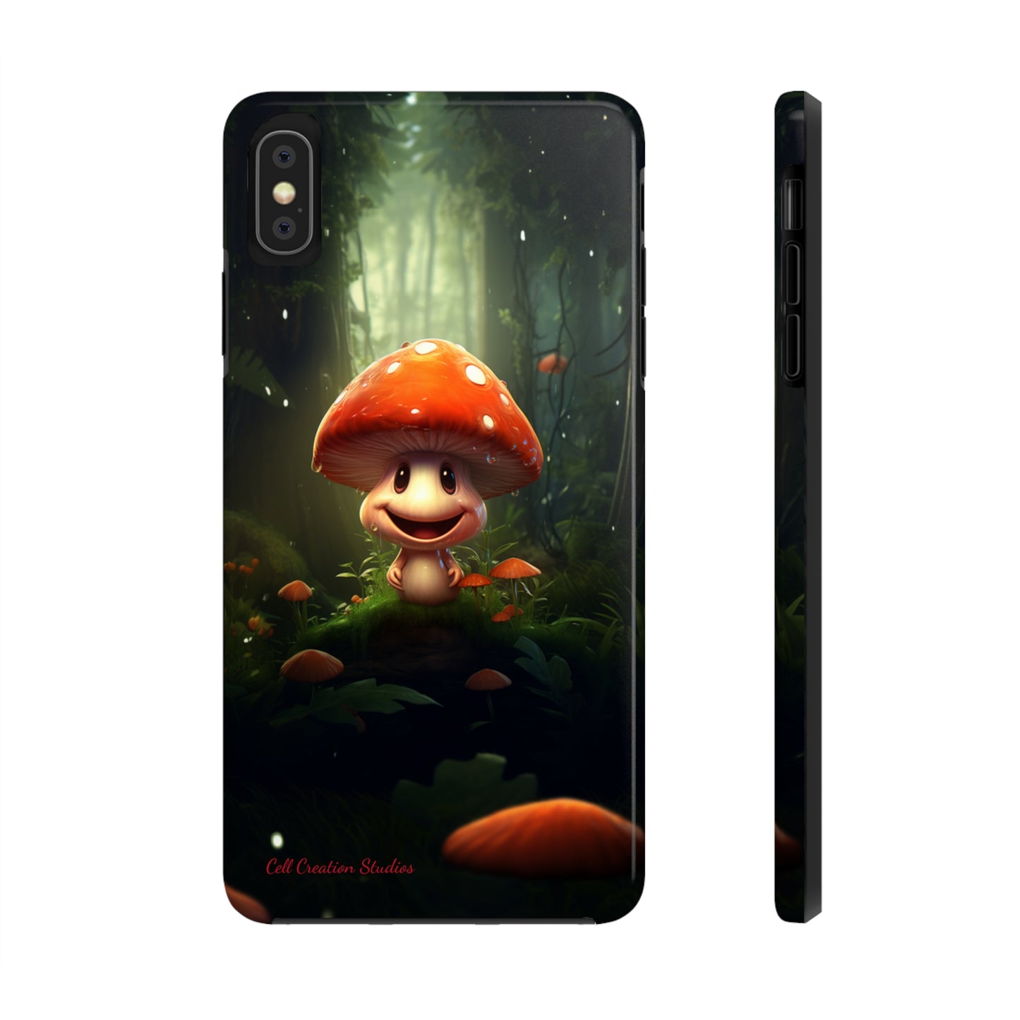 Introducing the "Cheerful Smiling Mushroom" Cell Phone Case – Spread Joy with Every Glance -Tough Phone Cases