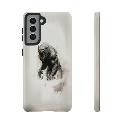 "Moonlit Shadow" Werewolf Sketch Cell Phone Case -Tough Cases