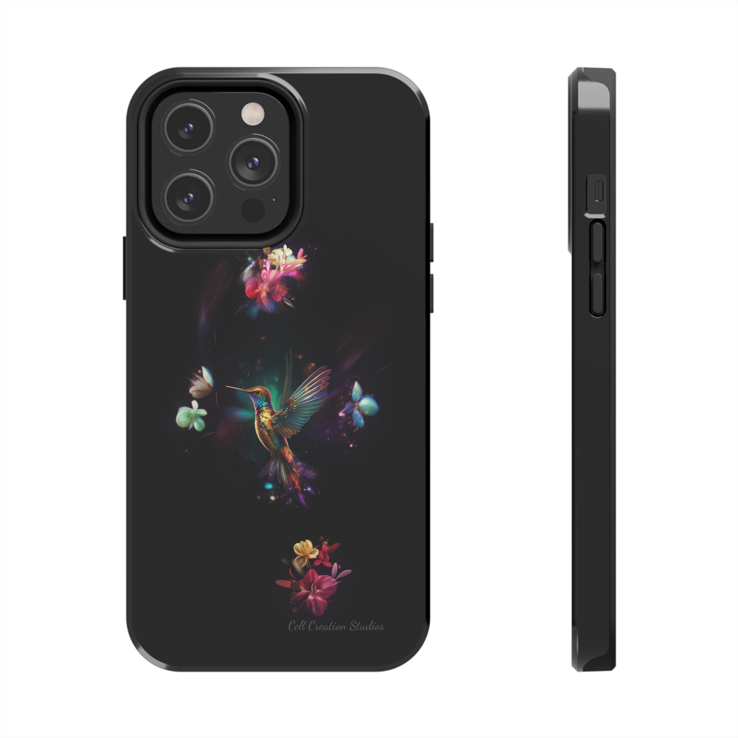 Introducing the "Floral Harmony Hummingbird" Cell Phone Case – Where Elegance Meets Nature -Tough Phone Cases