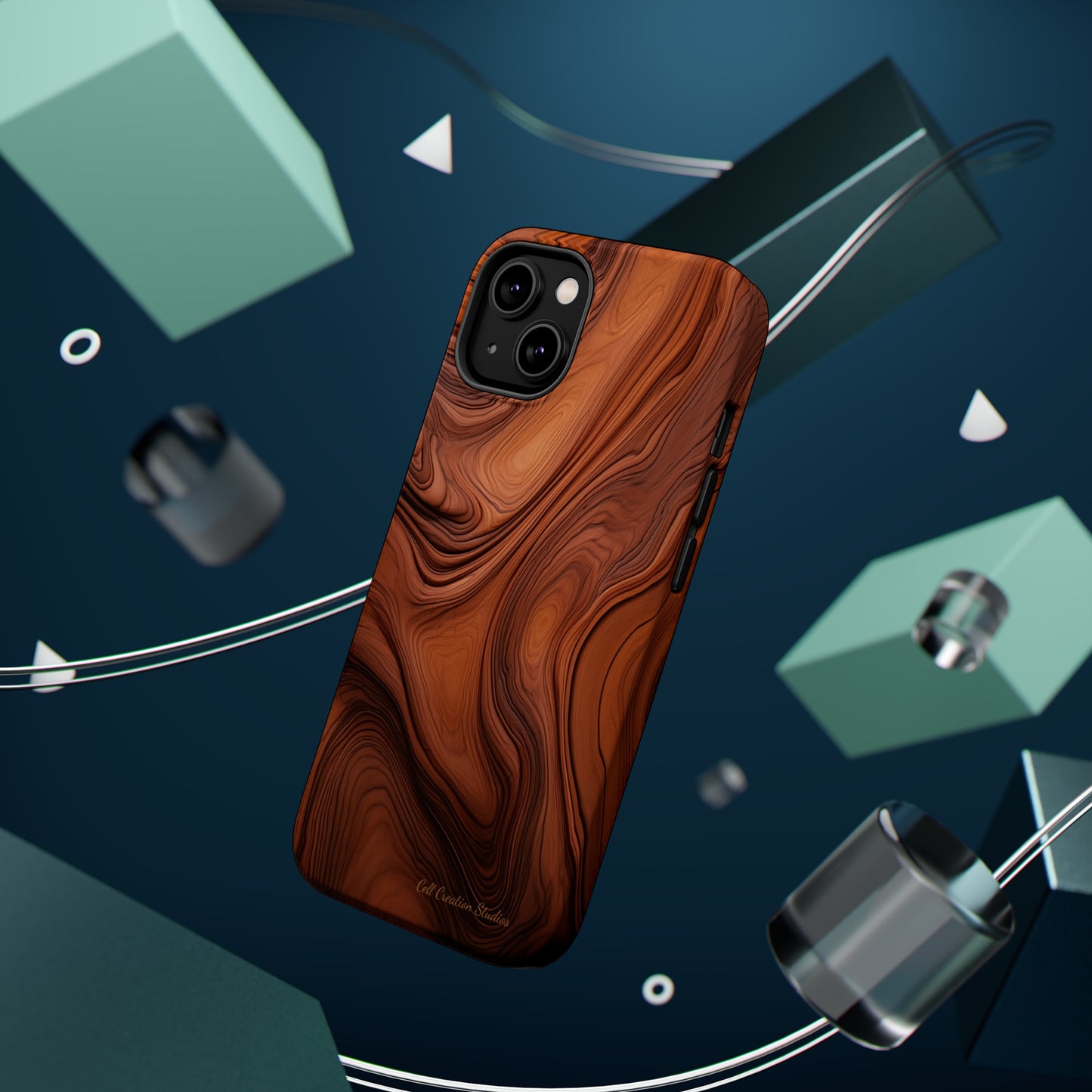 The "Natural Elegance" Wood Pattern Phone Case -MagSafe Tough Cases