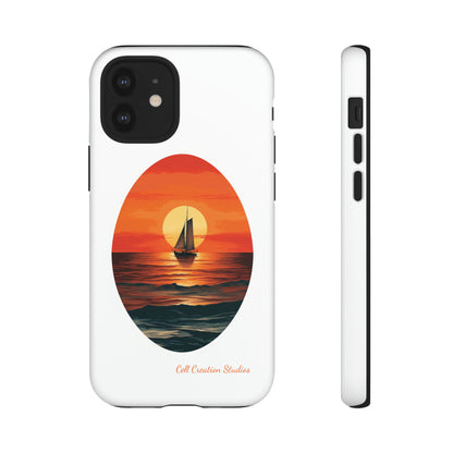 "Sailboat Sunset Serenity" -Tough iPhone Cases