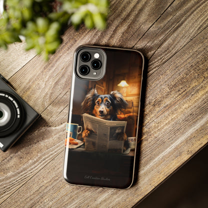 Introducing the "Pup's Perusal" Cell Phone Case – Unleash Heartwarming Humor -Tough Phone Cases