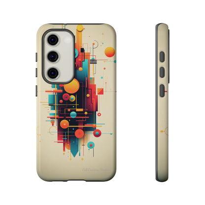 The "Colorful Geometric Pattern" Cell Phone Case- Elevate Your Phone's Look -Tough Cases